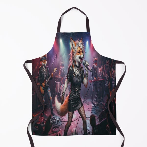 Item preview, Rock Band Fox Vocalist and Musician Animals Fantasy Art designed and sold by AfresStudio.