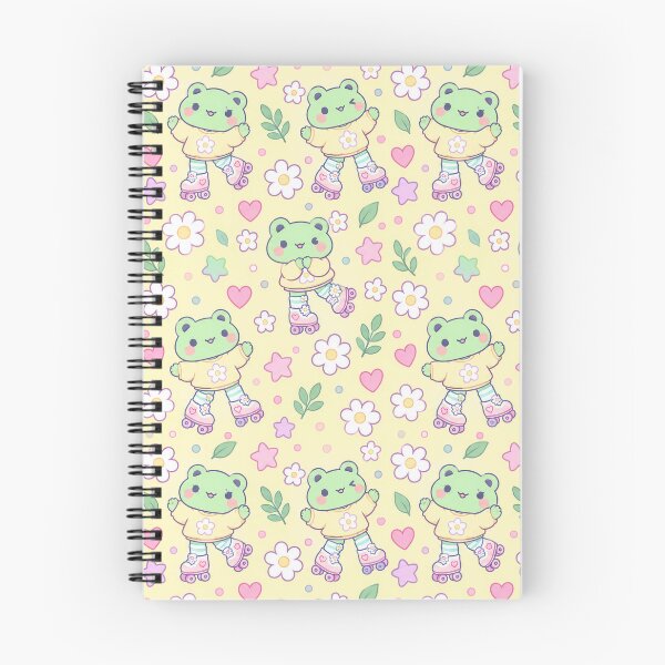 Item preview, Kawaii Frog Daisy Roller Skates Pattern designed and sold by Soft Berry Studio.