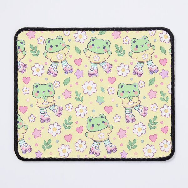 Item preview, Kawaii Frog Daisy Roller Skates Pattern designed and sold by Soft Berry Studio.