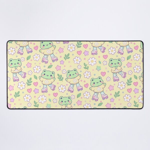 Item preview, Kawaii Frog Daisy Roller Skates Pattern designed and sold by Soft Berry Studio.