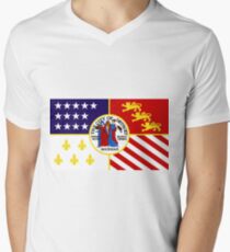 Flag of Detroit (1976–2000) | United States Men's V-Neck T-Shirt