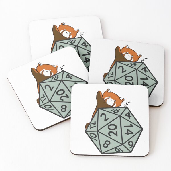 Item preview, Cute Red Panda D20 Dice Tabletop designed and sold by Natkyshoraka.