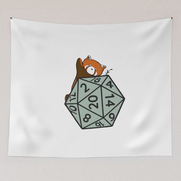 Item preview, Cute Red Panda D20 Dice Tabletop designed and sold by Natkyshoraka.
