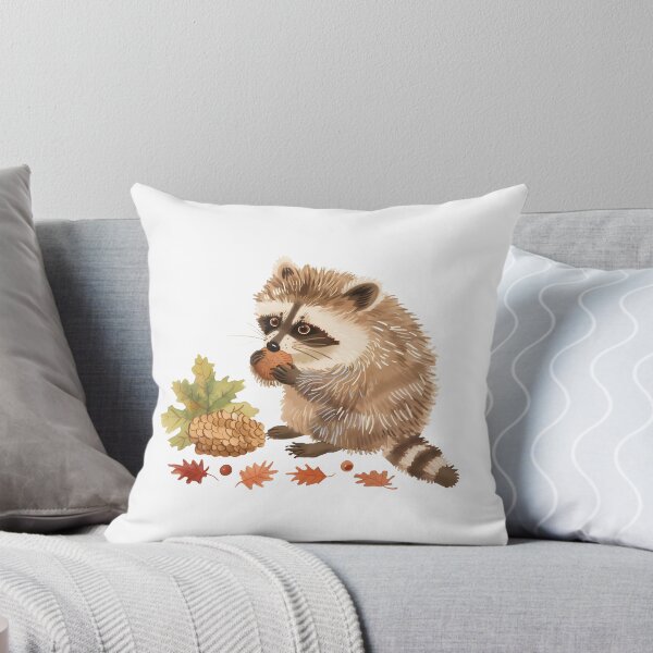 Item preview, Raccoon Eating Nuts, Autumn Raccoon designed and sold by xiao xuans.