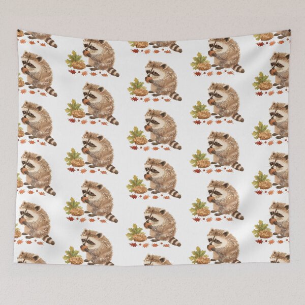 Item preview, Raccoon Eating Nuts, Autumn Raccoon designed and sold by xiao xuans.
