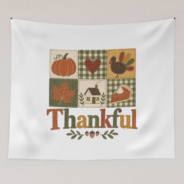 Item preview, Thanksgiving - Thankful Patchwork designed and sold by CampAndCoast.
