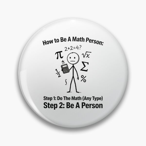 Item preview, How to Be a Math Person Cute Stick Figure Math Humor designed and sold by Redgiant87x.