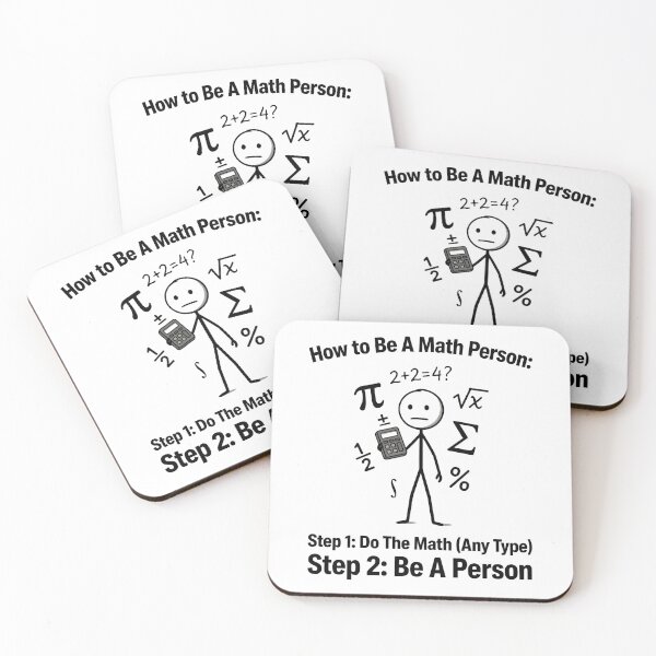 Item preview, How to Be a Math Person Cute Stick Figure Math Humor designed and sold by Redgiant87x.