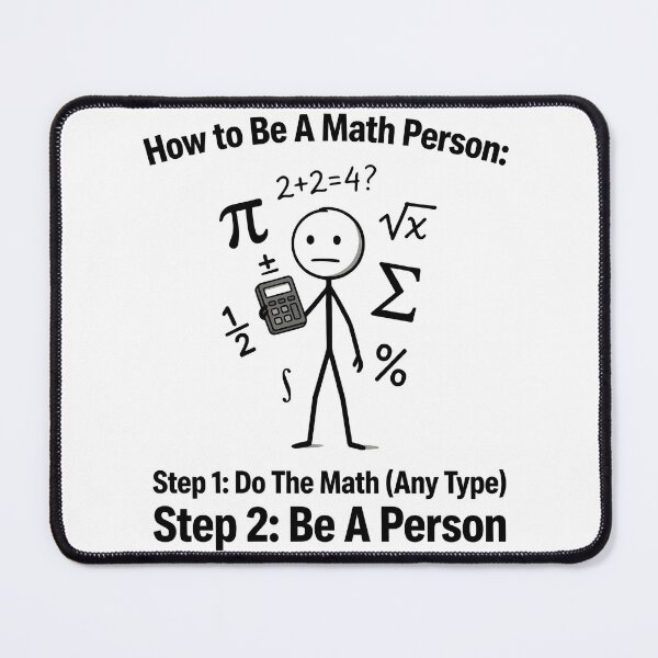 Item preview, How to Be a Math Person Cute Stick Figure Math Humor designed and sold by Redgiant87x.