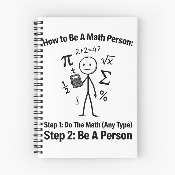 Item preview, How to Be a Math Person Cute Stick Figure Math Humor designed and sold by Redgiant87x.