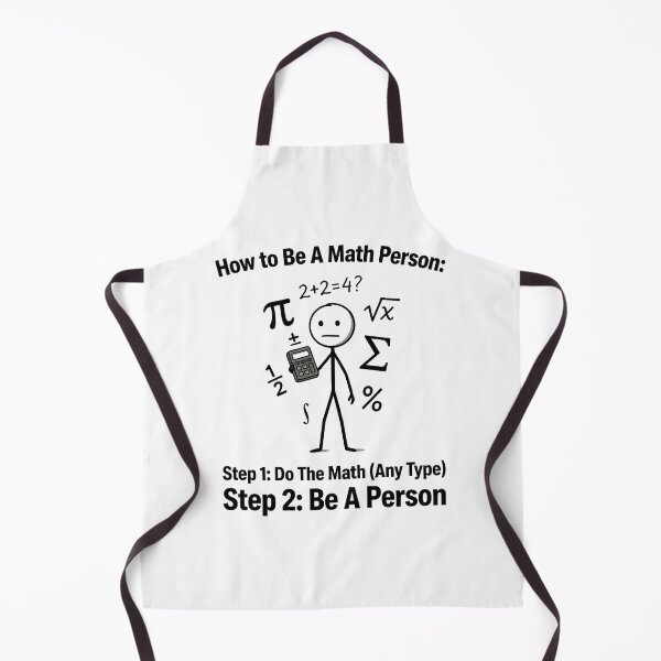 Item preview, How to Be a Math Person Cute Stick Figure Math Humor designed and sold by Redgiant87x.