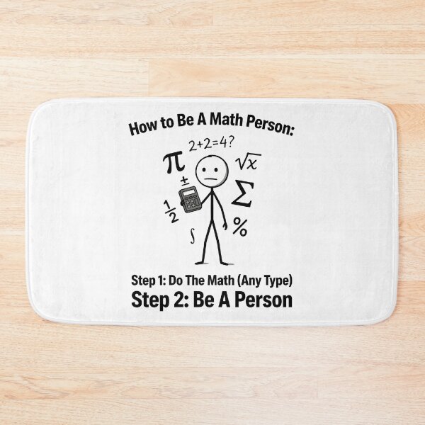 Item preview, How to Be a Math Person Cute Stick Figure Math Humor designed and sold by Redgiant87x.