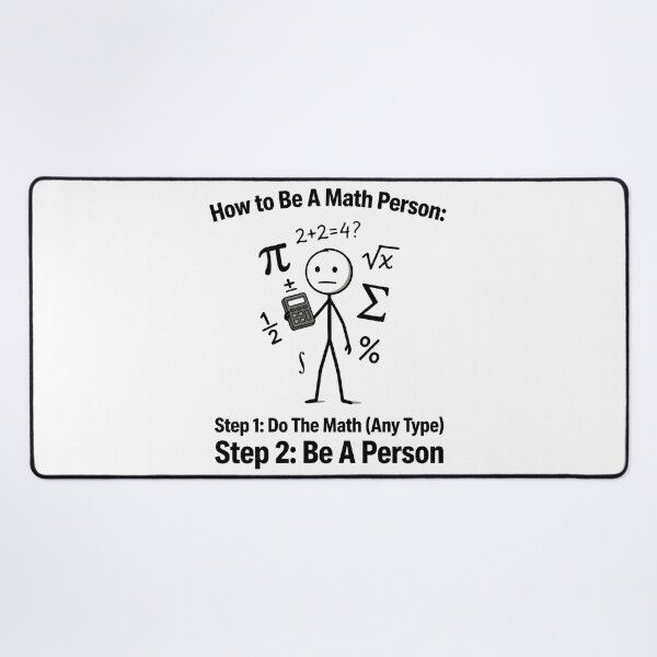 Item preview, How to Be a Math Person Cute Stick Figure Math Humor designed and sold by Redgiant87x.