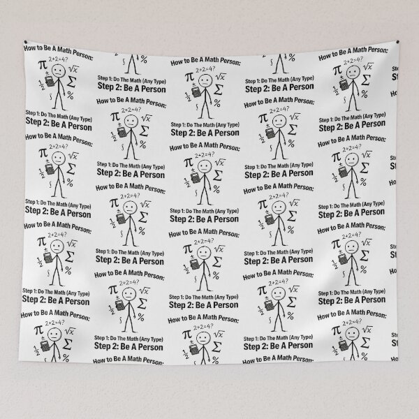 Item preview, How to Be a Math Person Cute Stick Figure Math Humor designed and sold by Redgiant87x.
