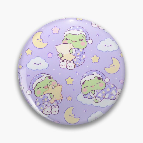 Item preview, Kawaii Frog Starry Pajama Party Pastel Pattern designed and sold by Soft Berry Studio.