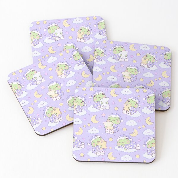 Item preview, Kawaii Frog Starry Pajama Party Pastel Pattern designed and sold by Soft Berry Studio.