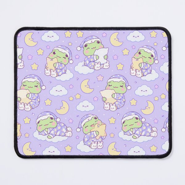Item preview, Kawaii Frog Starry Pajama Party Pastel Pattern designed and sold by Soft Berry Studio.