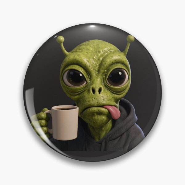 Item preview, Funny Alien Morning Coffee Mood designed and sold by charmaroundyou.