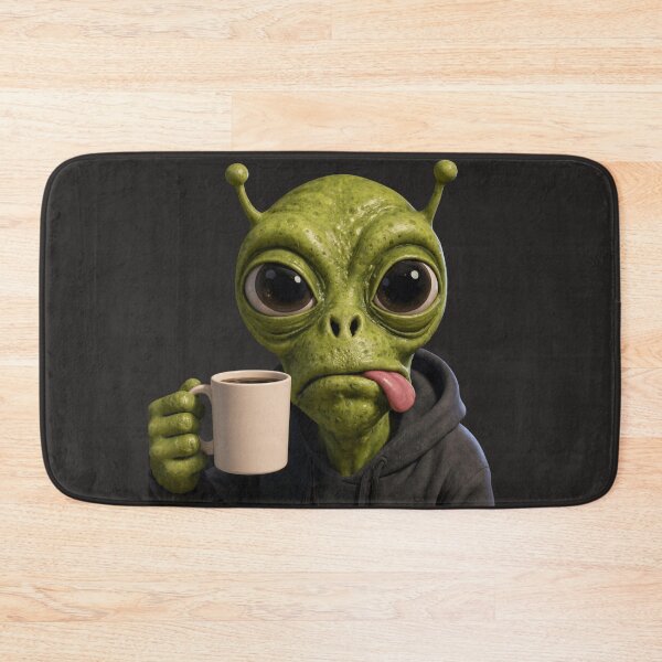 Item preview, Funny Alien Morning Coffee Mood designed and sold by charmaroundyou.