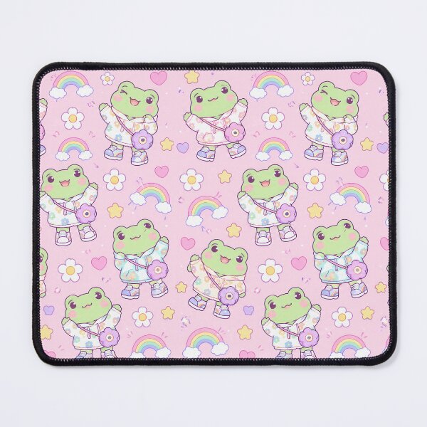 Item preview, Kawaii Frog Rainbow Flower Hoodie Pattern designed and sold by Soft Berry Studio.