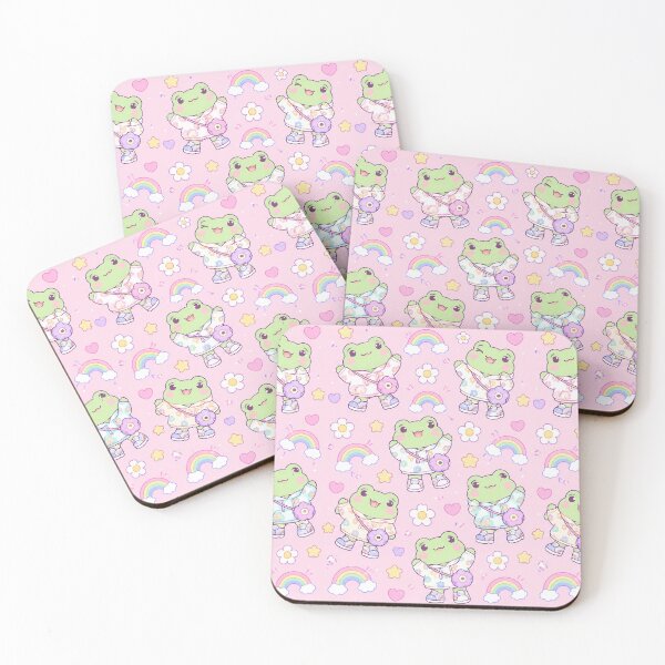 Item preview, Kawaii Frog Rainbow Flower Hoodie Pattern designed and sold by Soft Berry Studio.
