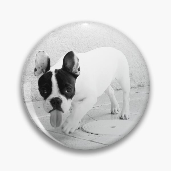 Item preview, French Bulldog Tongue Out Black White designed and sold by VanGaldo.