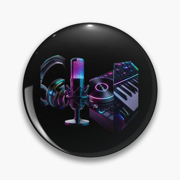 Item preview, Cyberpunk Neon DJ Studio Gear Vertical Panel designed and sold by LazyDayzCo.