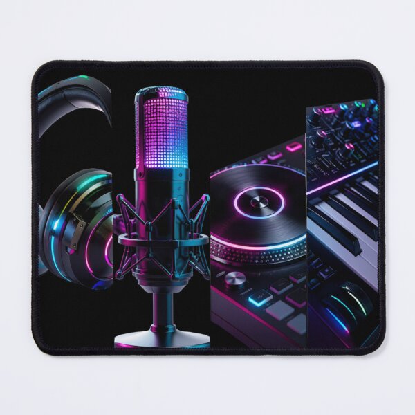 Item preview, Cyberpunk Neon DJ Studio Gear Vertical Panel designed and sold by LazyDayzCo.