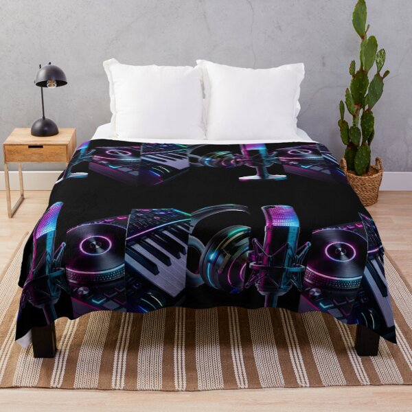 Item preview, Cyberpunk Neon DJ Studio Gear Vertical Panel designed and sold by LazyDayzCo.