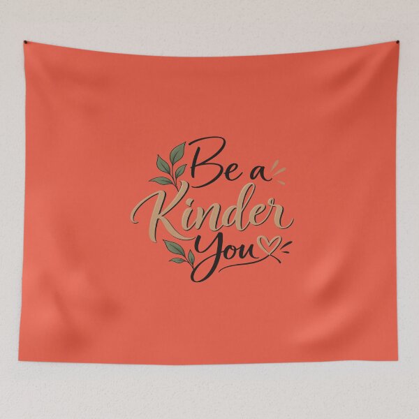 Item preview, Be a Kinder You - Kindness Quote & Botanical Leaf Typography Graphic designed and sold by Ozyven-Creation.