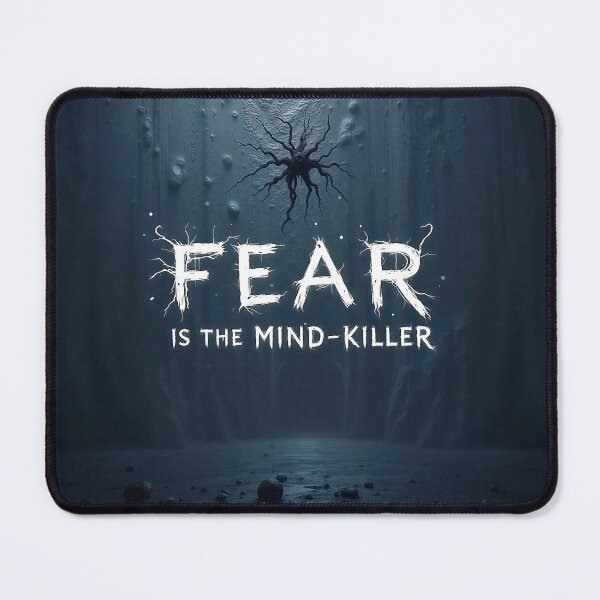 Item preview, Fear Is The Mind-Killer Quote Dark Horror Typography designed and sold by Marcu Ioachim.