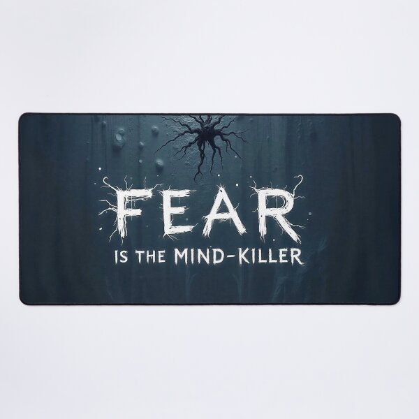 Item preview, Fear Is The Mind-Killer Quote Dark Horror Typography designed and sold by Marcu Ioachim.