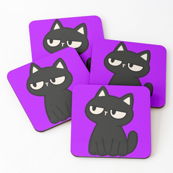 Item preview, Grumpy Black Cat Funny Cute Cat designed and sold by MewMade.