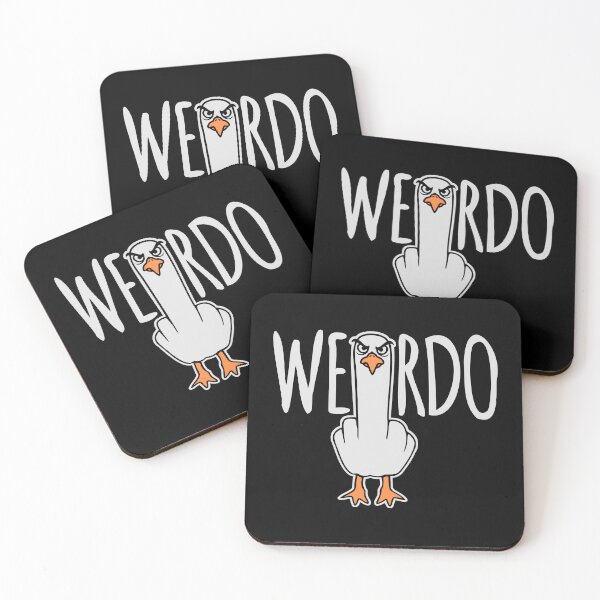 Item preview, Weirdo Seagull Middle Finger Crazy Funny Weird Proud Weirdos designed and sold by shirt-o-mat.