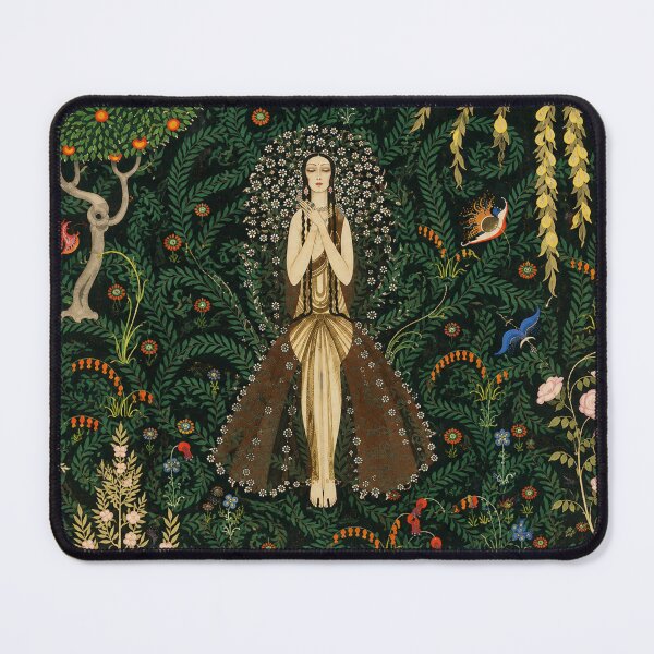Item preview, recreate this image in high resolution and sharpen the image. colorize using an art nouveau palette . keep the same tone designed and sold by RickE.
