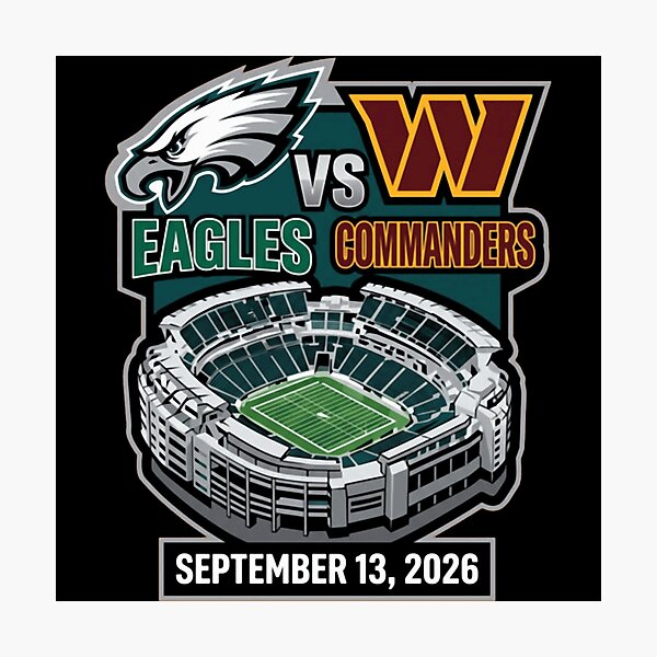 Item preview, Eagles vs Commanders Game Day Football Matchup 2026 designed and sold by YoshDWolf.