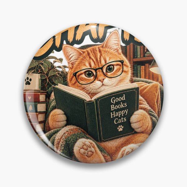 Item preview, One More Chapter  Book Lover Cat  Cozy Reading Cat Design designed and sold by TeeVibeHaus.