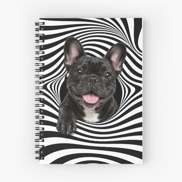Item preview, French Bulldog in am Optical Illusion Striped Hole designed and sold by Maria Dryfhout.