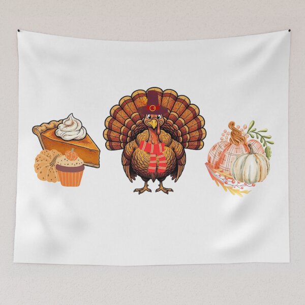 Item preview, Cute Thanksgiving Turkey Pumpkin Pie Autumn Feast  designed and sold by VibranPalette.
