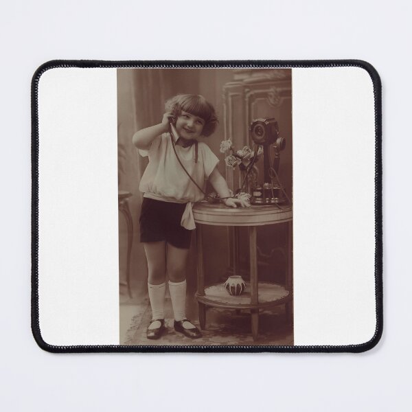 Item preview, Vintage Sepia Child With A Phone Photography designed and sold by ellia-matheny.