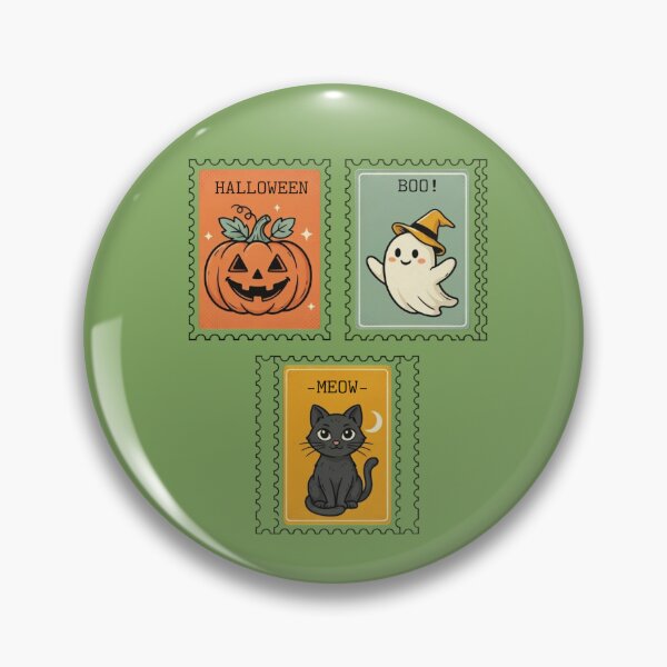 Item preview, Cute Retro Halloween Stamps designed and sold by The-NOKU-Co.