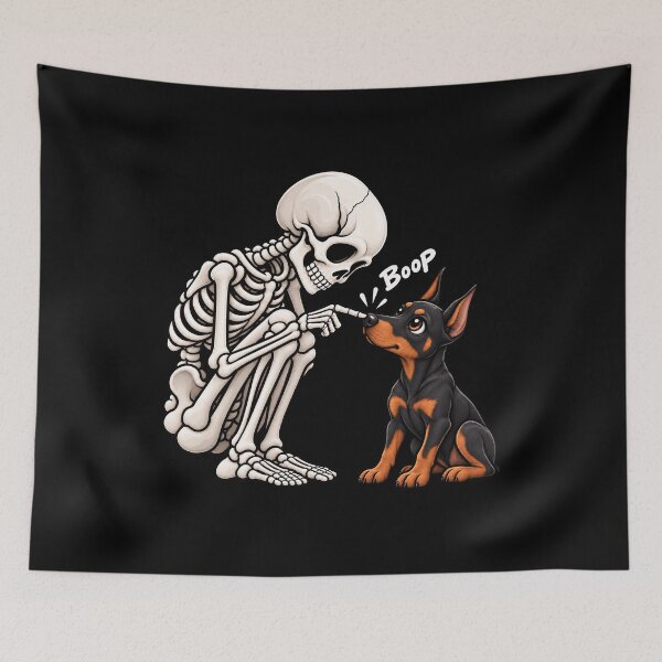 Item preview, Funny Skeleton Doberman Pinscher Dog Boop Halloween Design Mom Dad designed and sold by rafaeltto.