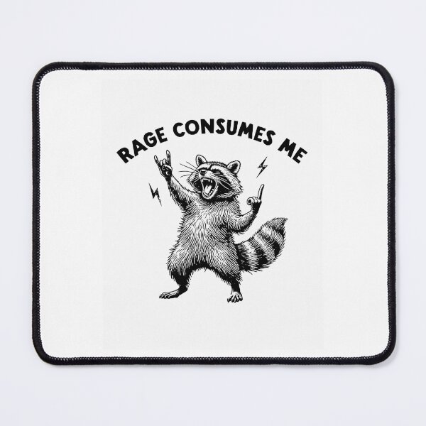 Item preview, Funny cute Rage Consumes Me Raccoon with Flowers Humor designed and sold by Byhergawaa.