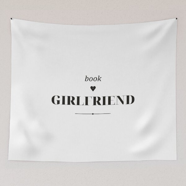 Item preview, Book Girlfriend — Bookish Typography Design (Black) designed and sold by WellReadThreadz.
