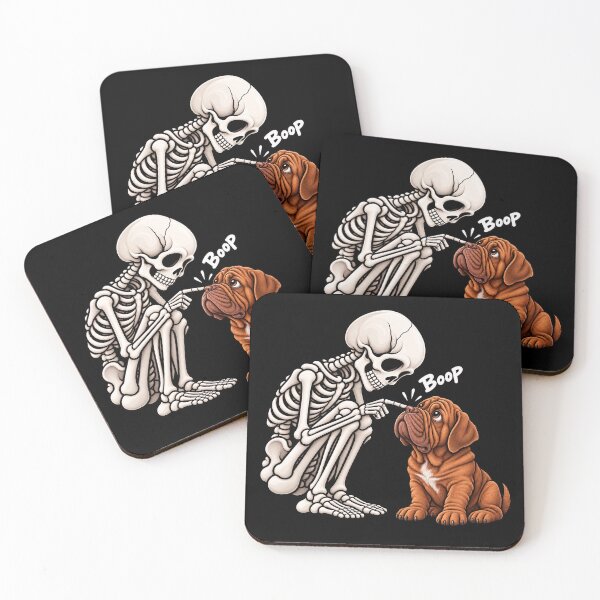 Item preview, Funny Skeleton Dogue de Bordeaux Dog Boop Halloween Design Mom Dad designed and sold by rafaeltto.