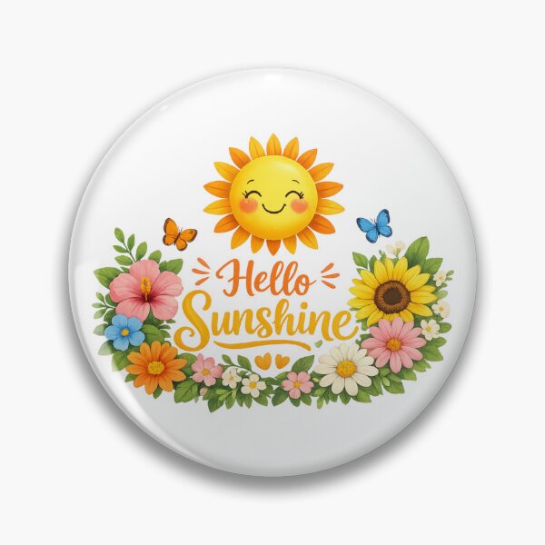 Item preview, Hello Sunshine Smiling Sun and Colorful Floral Design designed and sold by TessAdventures.