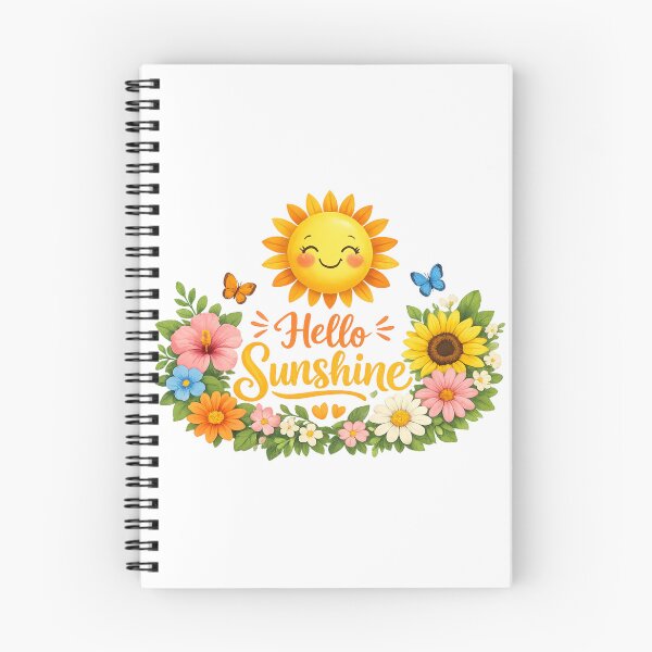 Item preview, Hello Sunshine Smiling Sun and Colorful Floral Design designed and sold by TessAdventures.