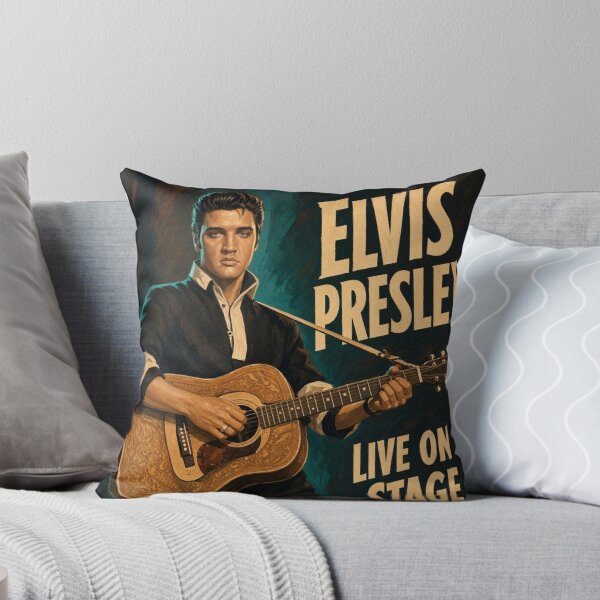 Item preview, Elvis Presley Live on Stage 1956 Vintage Rockabilly Poster designed and sold by ElvisVintagePosters.