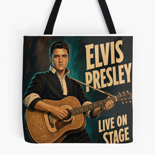 Item preview, Elvis Presley Live on Stage 1956 Vintage Rockabilly Poster designed and sold by ElvisVintagePosters.