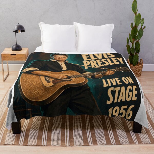 Item preview, Elvis Presley Live on Stage 1956 Vintage Rockabilly Poster designed and sold by ElvisVintagePosters.